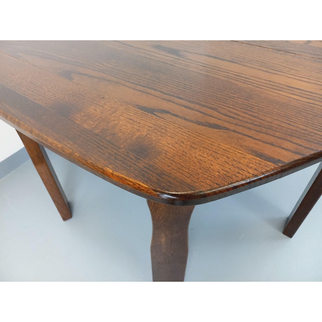Vintage Brutalist Hexagonal Oak Dining Table with Extension, 1950s For Sale - Image 10 of 18