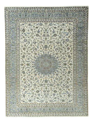 Middle Eastern Hand-Knotted Kashan Rug in Wool, 1990s