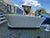 Vanguard Furniture Large Vanguard White Leather & Navy Blue Trimmed Sofa For Sale - Image 4 of 11