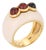 Garnet Enamel Dome Ring Sz 6 Vintage 18k Yellow Gold Wide Band Estate Jewelry For Sale