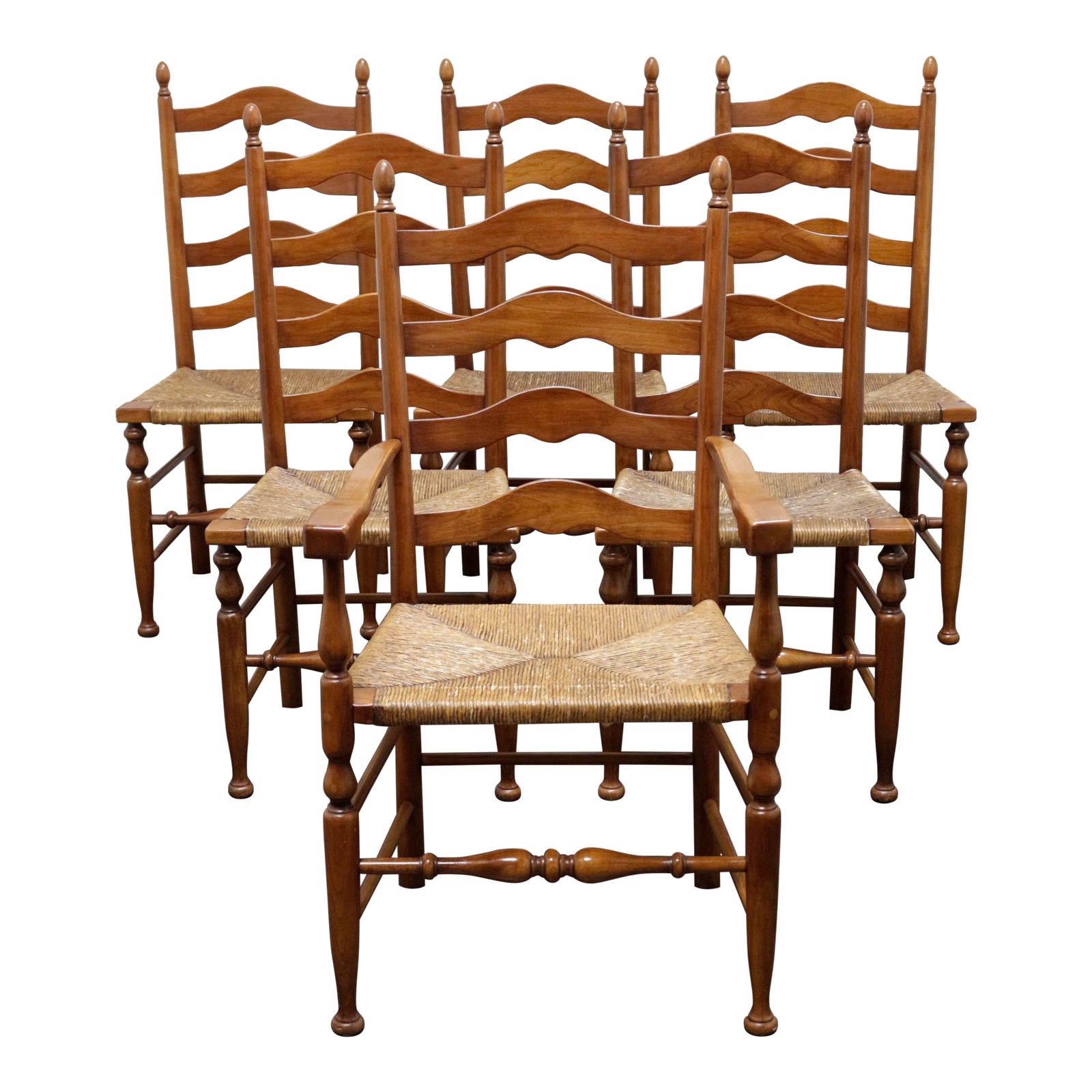 Henkel Harris Solid Wild Black Cherry Ladder Back Dining Chairs Style