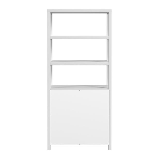 Nora 32 in W. x 72 in. H Wood 3- Tier Etagere Bookcase, White For Sale In Chicago - Image 6 of 8