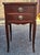 Traditional Federal Style Stained Mahogany Two-Drawer Side Table Nightstand, Circa 1940s For Sale - Image 3 of 12