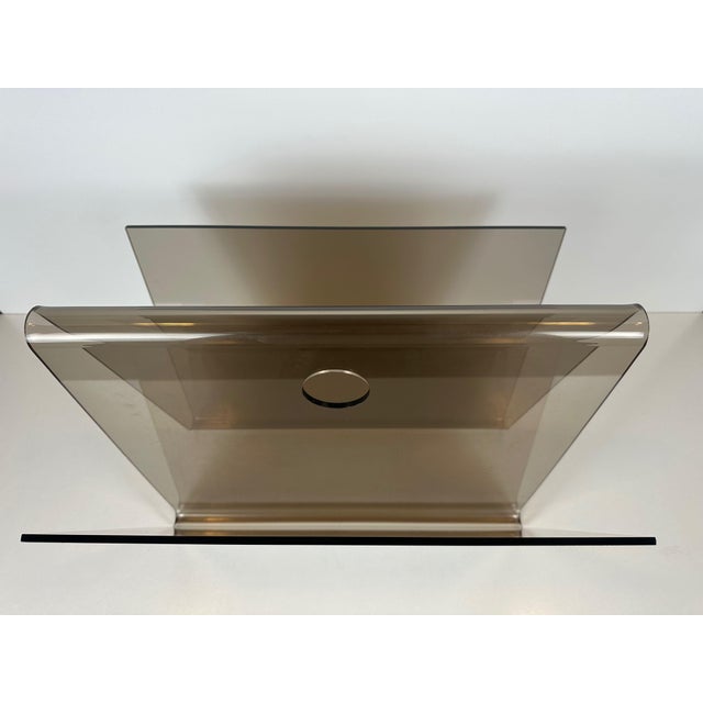 Vintage Magazine Holder in Acrylic Glass, 1970s For Sale - Image 3 of 8