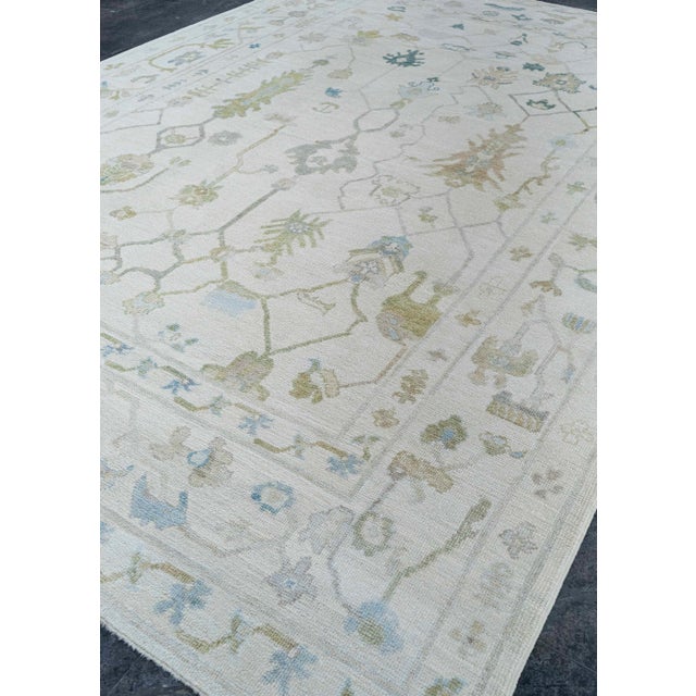 Beige Turkish Oushak Rug 9'5" x 13'5" #20394 For Sale - Image 8 of 8