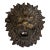 Vintage Victorian Architectural Cast Brass Lions Head Wall Art For Sale