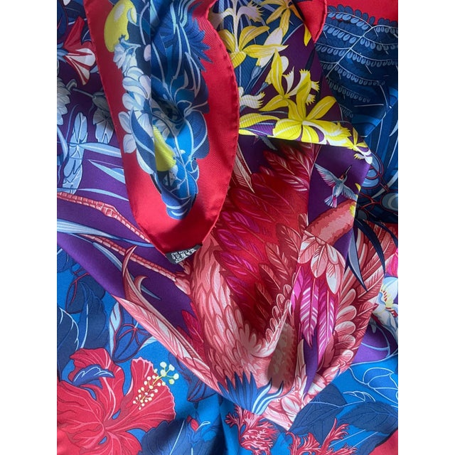 Hermès Silk Scarf "Flamingo Party" 2015. Please note this item is in good condition with minor wear consistent with age...