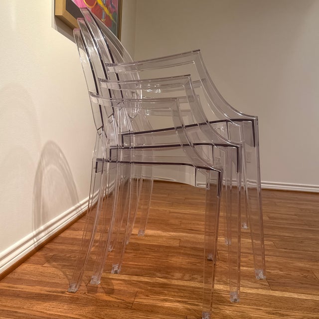 Set of 3 Authentic Philippe Starck “Victoria Ghost” Armchairs for Kartell – Clear For Sale In Dallas - Image 6 of 10