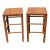1990s Pair Wooden Butcher Block Square Bar Height Stools or Prep / Cutting Board Tables For Sale