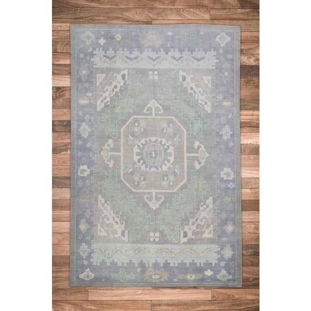 Modern Handmade Turkish Oushak Rug 10'3" X14'2" For Sale - Image 4 of 7