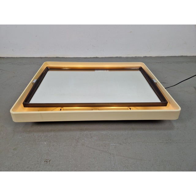1970s Vintage Rectangular Backlit Mirror from Allibert, France, 1970s For Sale - Image 5 of 18