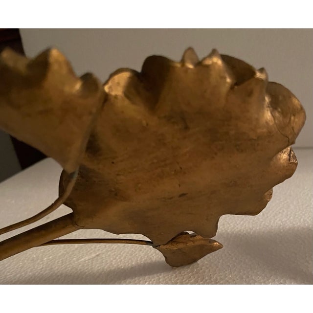 Metal Vintage Gold Wash Curtain Tiebacks- a Pair For Sale - Image 7 of 10