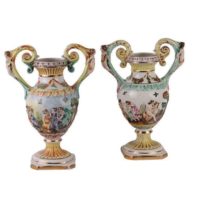 Ceramic Vases from Capodimonte, Set of 2 For Sale - Image 11 of 11