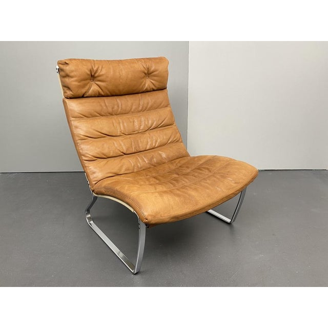 JK 720 Chair in Cognac Leather by Jørgen Kastholm for Kill International, 1970s For Sale - Image 9 of 9
