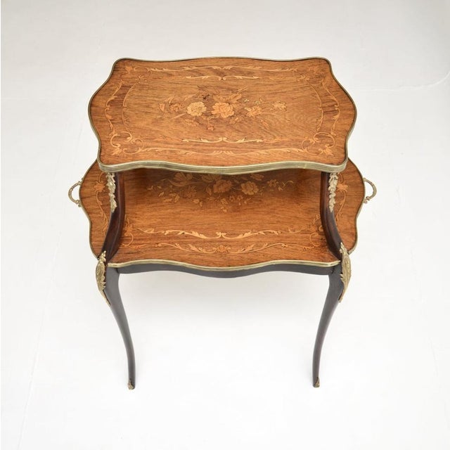 French Inlaid Walnut Etagere, 1870s For Sale - Image 4 of 11