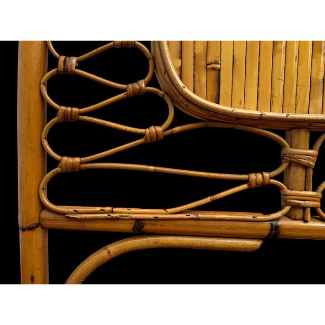 Vintage Italian Rattan Headboard, 1960 For Sale - Image 9 of 11