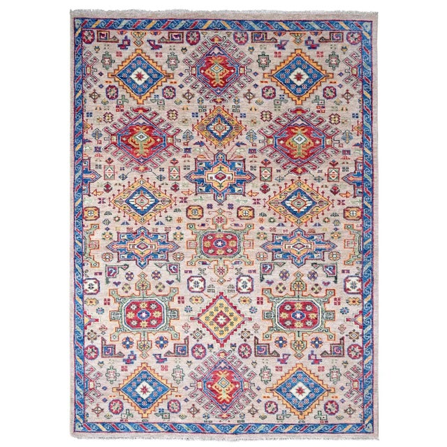 2010s Camel, Plush and Lush, 100% Wool, Supple Collection, Hand Knotted, Karajeh Heriz Geometric Design, Oriental Rug For Sale - Image 12 of 12