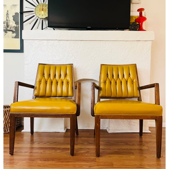 Mid-Century Modern Pair of Mid Century Modern Monteverdi Young Armchairs by Maurice Bailey For Sale - Image 3 of 12