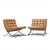 Mies van der Rohe for Knoll Mid Century Barcelona Lounge Chairs - Pair Each chair measures: 30 wide x 30 deep x 29.5 high,...