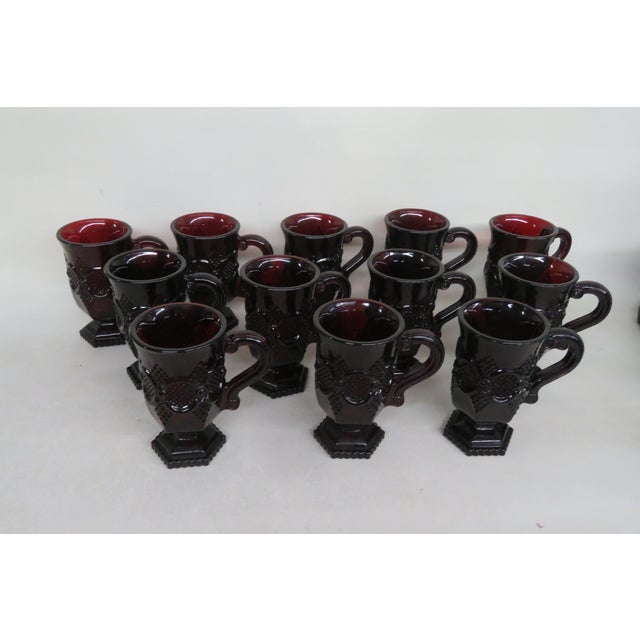 Traditional Avon 1876 Cape Cod Collection Set of 12 Footed Pedestal Mugs Cups 4206b For Sale - Image 3 of 12