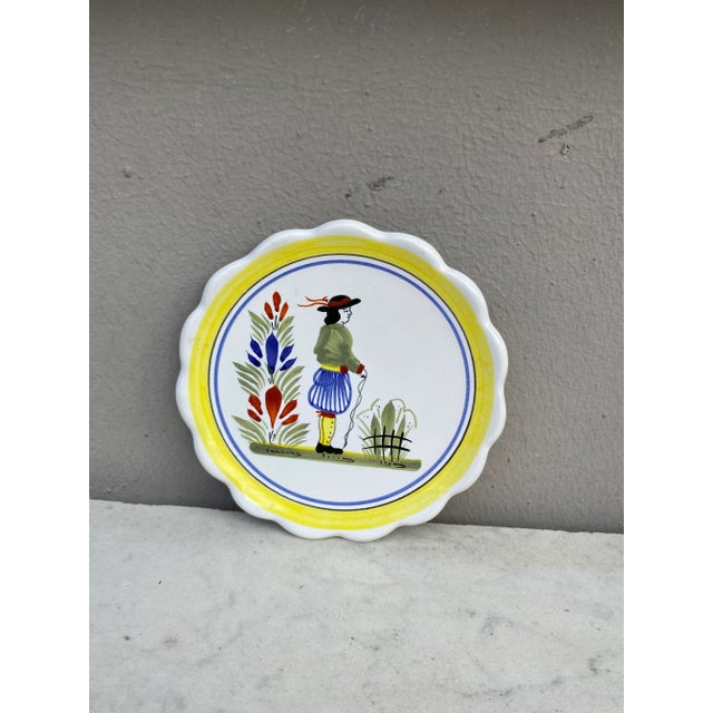 1950s French Miniature Quimper Plate, Circa 1950 For Sale - Image 5 of 5