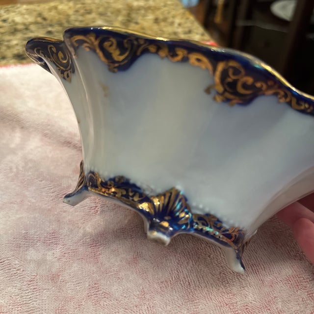 Ceramic Antique Japanese Nippon Hand-Painted Porcelain Bowl Set - 3 Pieces For Sale - Image 7 of 10