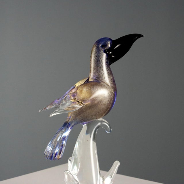 Vintage Sculpture Murano Glass Bird, 1970s For Sale - Image 3 of 9