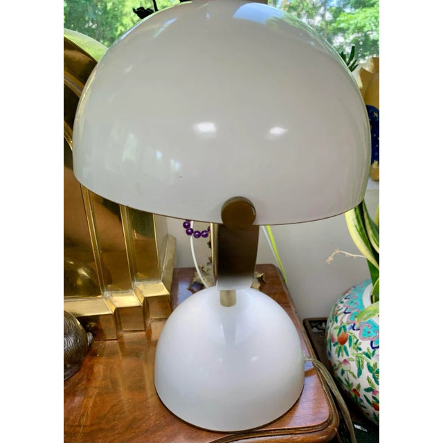 Metal Futuristic Enamel/ Bronze Finish Table Lamp For Sale - Image 7 of 9