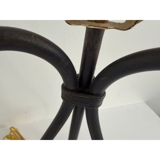 Metal Pair of Vintage Wrought Iron Scroll Table Lamps, 20" For Sale - Image 7 of 15