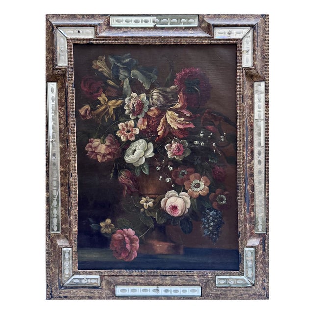 Unknown, Still Life with Flowers 1900, Oil on Canvas For Sale
