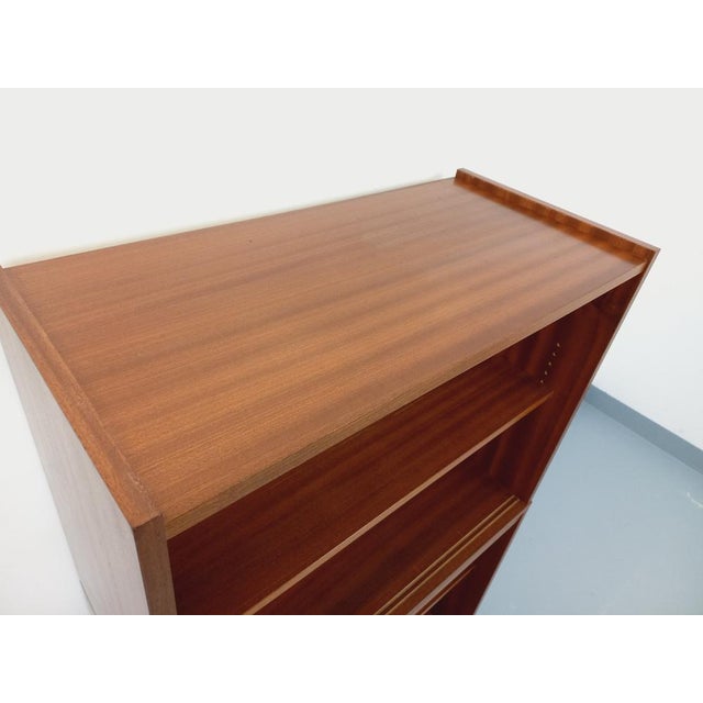 1960s Vintage Teak-Style Mahogany Bookcase, 1960s For Sale - Image 5 of 15