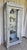 Blue 1930s Vitrine Cabinet, French Bluish Display Cabinet/ Case, Cracked / Peeling Finish For Sale - Image 8 of 18