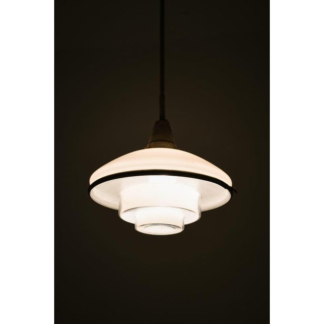 Bauhaus Megaphos Hanging Lamp in Nickel Plated Metal by C.F. Otto Müller, 1932 For Sale - Image 3 of 7