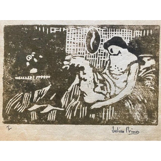 1920s Julien Prina, Lying Woman, 1920s, Engraving For Sale - Image 5 of 5