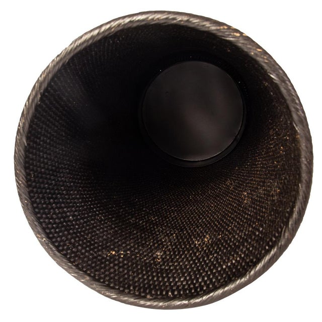 Artifacts Rattan Round Umbrella Basket in Tudor Black Chairish