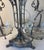 Vintage Silver Metal and Crystal Epergne For Sale - Image 4 of 12