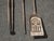 Metal Vintage French Country Iron Fireplace Tools W Brass Handles ~ Set of Three For Sale - Image 7 of 12