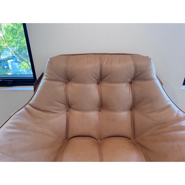 Wood Lawson Fenning Ojai Lounge Chair in Portola Oak Wood (Walnut) & Ojai Leather (Deer Tan) For Sale - Image 7 of 15