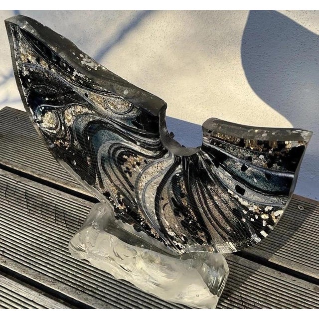 Sand-Cast Glass and Gold Leaf Sculpture by Allister Malcolm, 2013 For Sale - Image 9 of 16