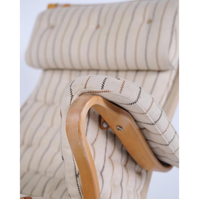 Model 69 Pernilla Chair in Striped Fabric by Bruno Mathsson for Dux, 1960s For Sale - Image 11 of 12