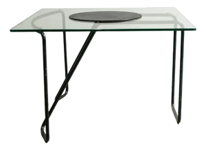 Post-Modern Metal and Glass Coffee Table, Italy, 1980s