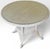 Traditional Vintage Coastal White Wicker Round Dining Table With Inset Glass Top For Sale - Image 3 of 18