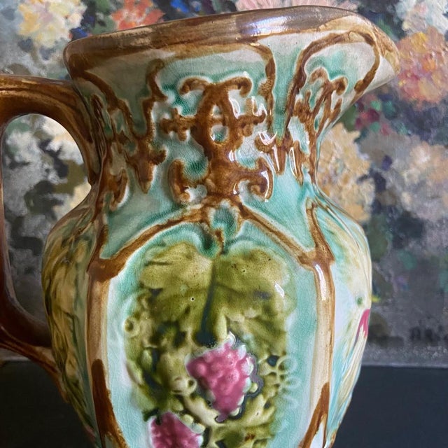 Blue Art Nouveau Vase from Nimy-les-Mons, 1890s For Sale - Image 8 of 11