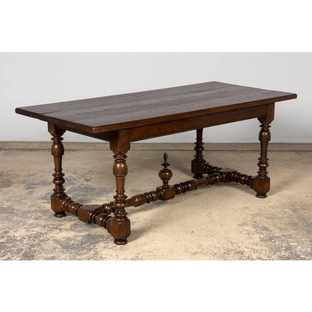 Brown Late 19th Century French Louis XIV Style Oak Dining Table For Sale - Image 8 of 18