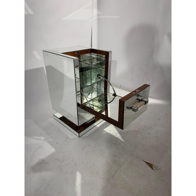 Art Deco Mirrored Cocktail Cabinet Bar, 1930 For Sale - Image 9 of 14