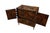Wonderful Raised Japanese Cabinet Crafted With Geometrically Intricate Inlayed Wood and Hand Wrought Hardware For Sale - Image 4 of 12