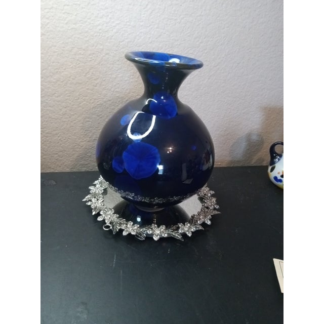 EXQUISITE Signed Davidson Cherokee 8" Reactive Glaze Art Studio Pottery Vase. Comes with Certificate of Authenticity The...