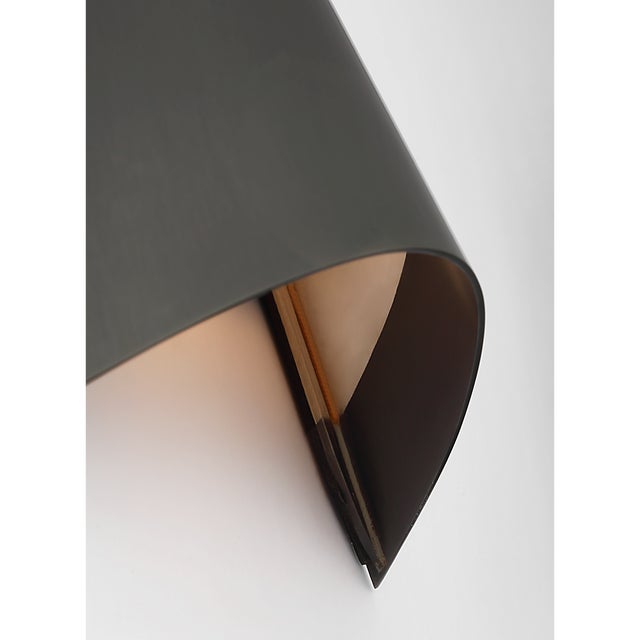 Metal Kelly Wearstler for Visual Comfort Signature Piel 9" Indoor/Outdoor Wall Wash in Bronze For Sale - Image 7 of 10