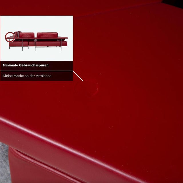 Dono 6100 Leather Corner Red Sofa with Manual Function by Rolf Benz For Sale - Image 11 of 18