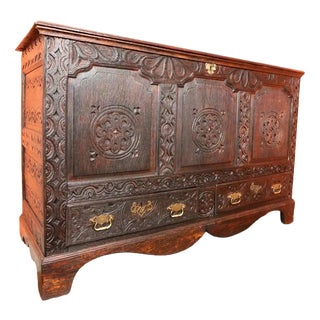 19th Century Oak Chest For Sale